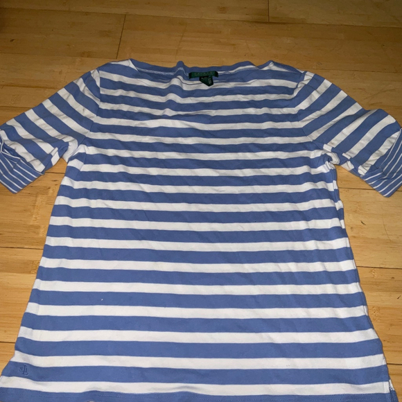 ralph lauren top size xl blue striped - Picture 3 of 3